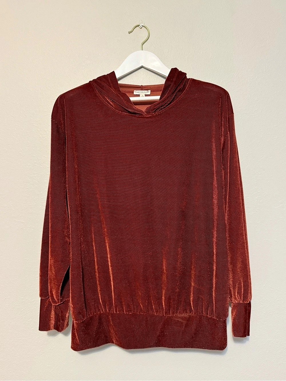 Earthbound Velour Hoodie Large Like New
